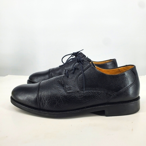 Studio Belvedere Shoe Mens 11 D Duke Cap Toe Black Oxfords - Picture 1 of 13